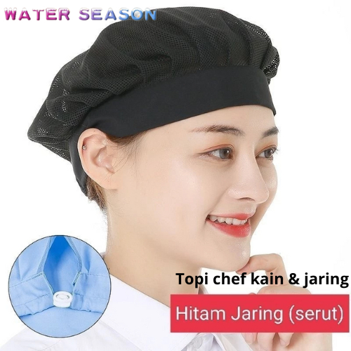 Topi Chef Putih Porositas Topi Chef Jaring Topi Chef Koki Topi Masak Topi Kitchen