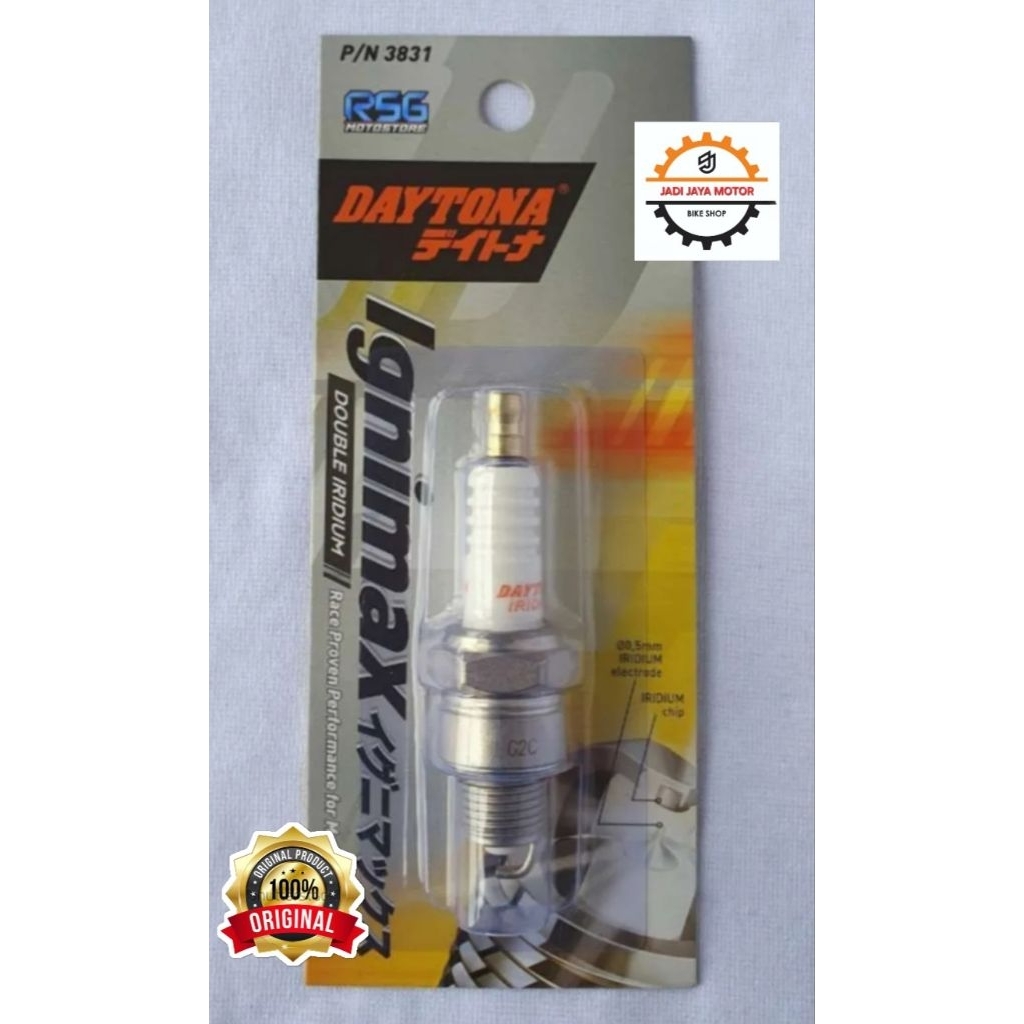 Busi Racing Original Asli Daytona Ignimax Double Iridium Supra X Jupiter Vega R New Revo