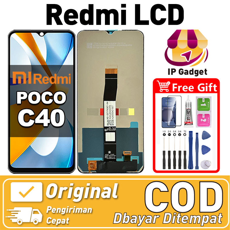 LCD Redmi Poco C40 Fullset IPGadget Layar hp Touchscreen Sentuh Versi Tinggi COD