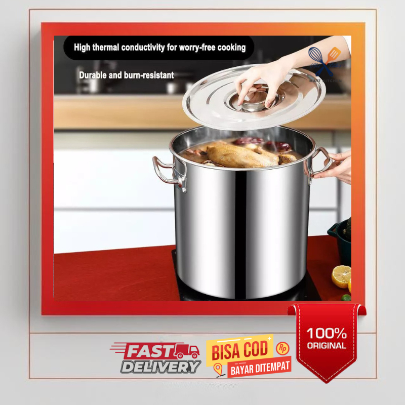 Supra Panci Stockpot & Steamer / Dandang / Kukusan Stainless Steel