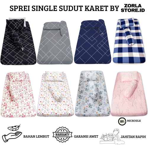 Sprei Set 90x190x15 90x190x20 - Sprei single 90x190 tinggi 15 20cm