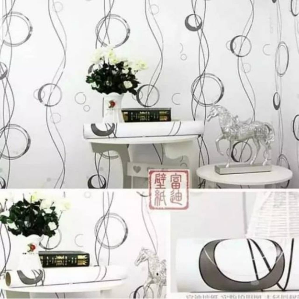 Wallpaper Stiker Dinding Ukuran 8 Meter CY1110 Motif Bulat Termurah