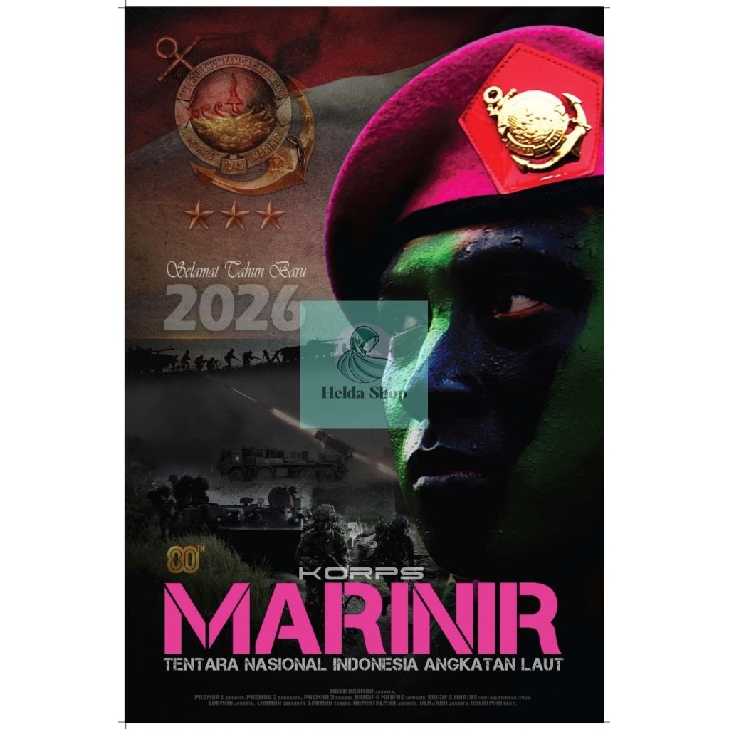 Kalender TNI-AL 2026 Korps Marinir ( READY STOK)