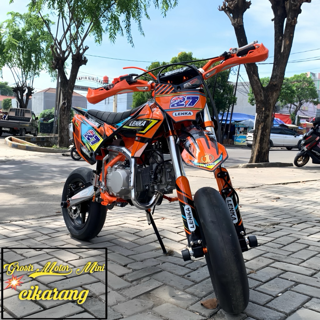 MOTOR MINI TRAIL 150CC SUPERMOTO MERK LENKA RING 12 MESIN 4TAK