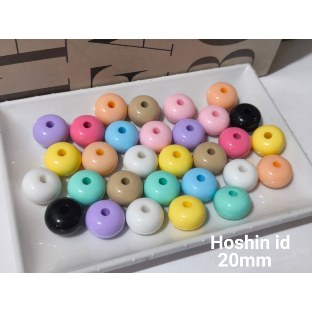 Manik bulat 20mm per 3pcs