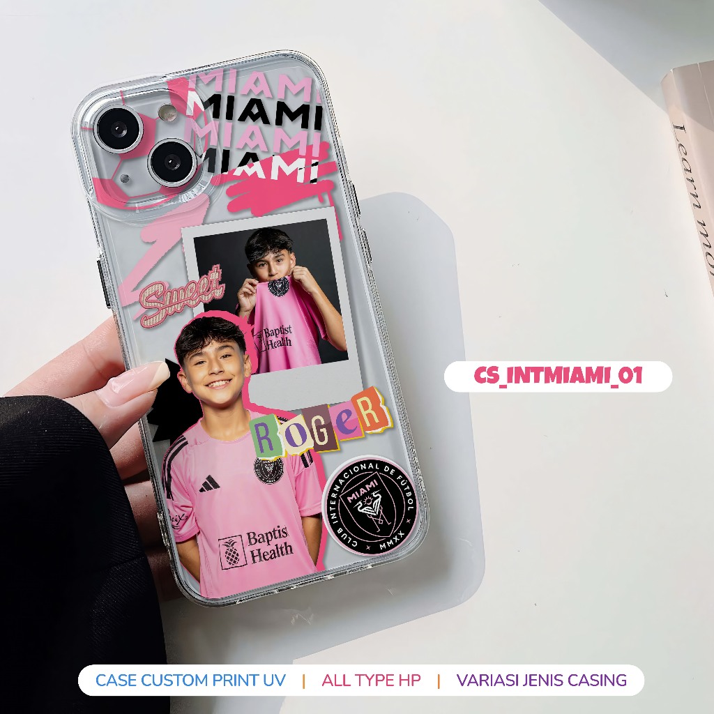 Case Custom Inter Miami U13 – Desain Jersey Pink Roger Jr / Bauti / Angel / Thiago | Full Print UV |