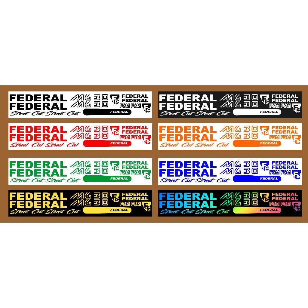 STICKER CUTTING SEPEDA FEDERAL STREET CAT ( 1SET )