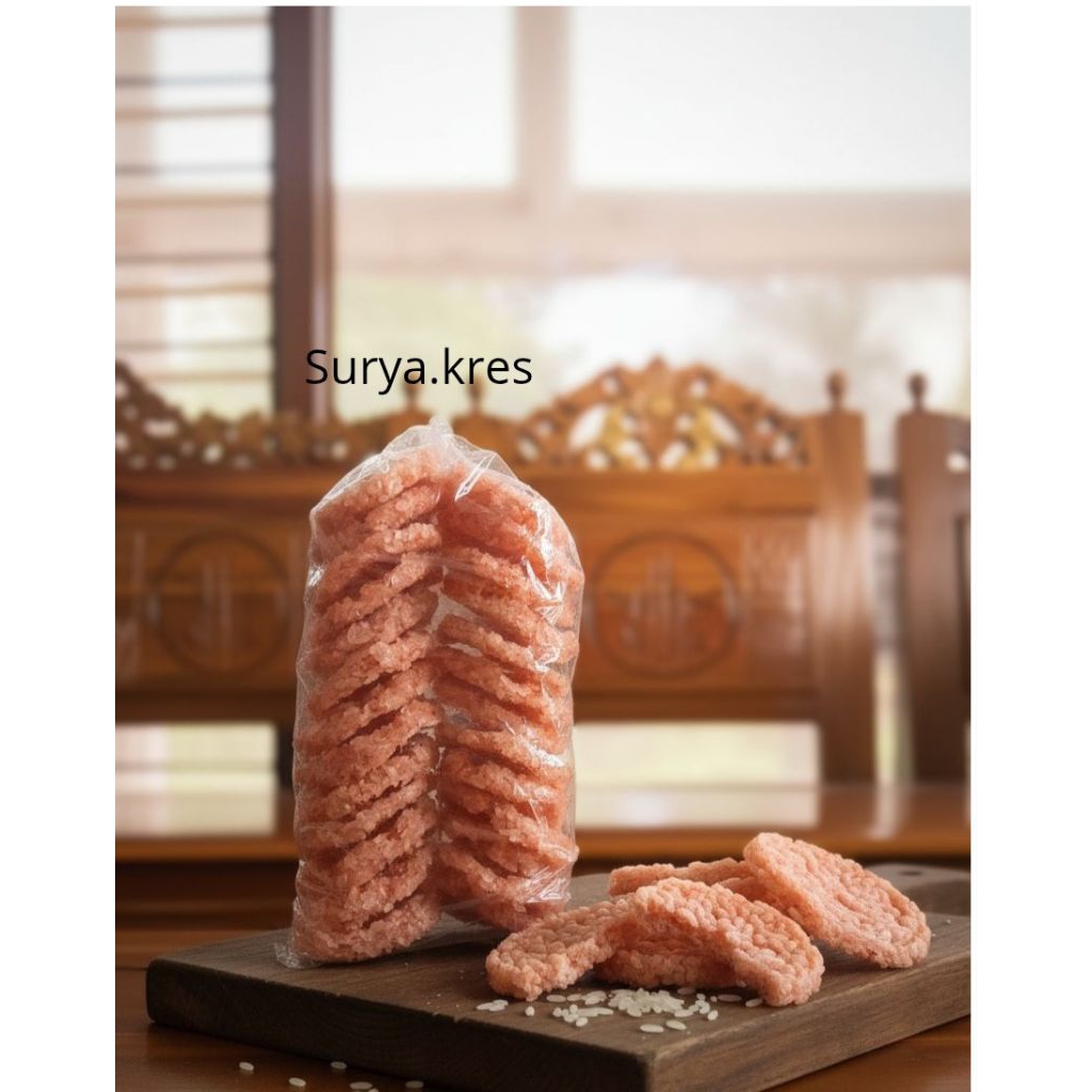 Rengginang mentah terasi udang,rengginang terasi udang,ukuran besar