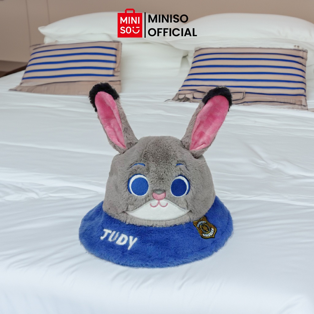 MINISO X Disney Zootopia Collection Plush Bucket Hat Topi Anak Dewasa Lucu Lembut Karakter Zootopia