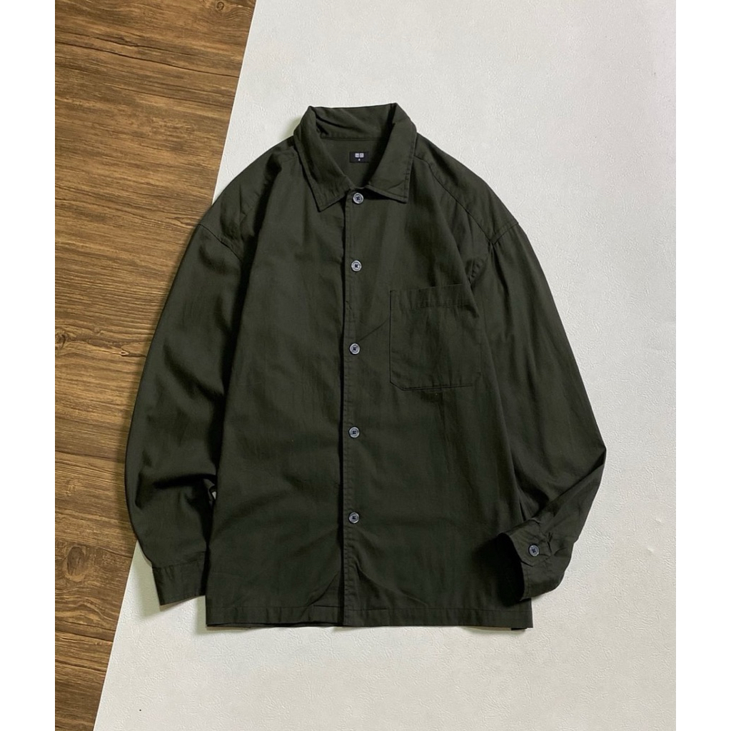 Kameja Uniqlo Army