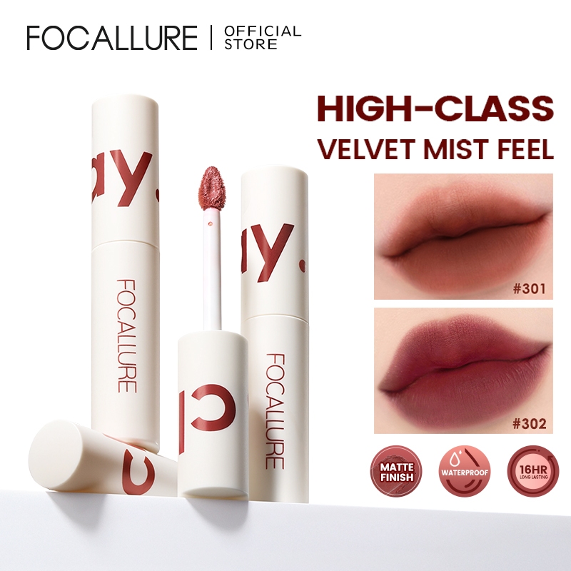 FOCALLURE Lipstik Cream Velvet-Mist Matte Lip Clay #JasmineMeetsRose Kosmetik Bibir