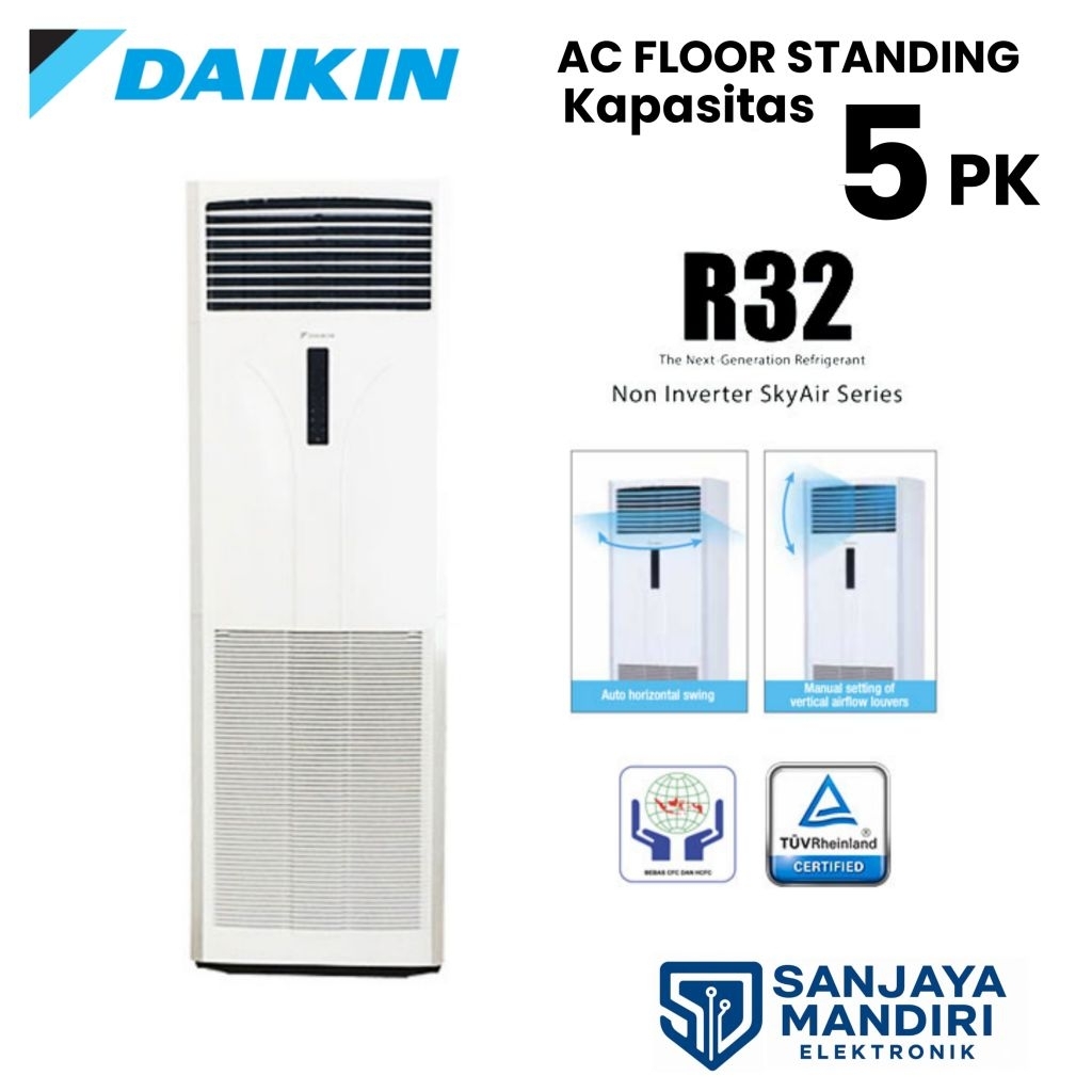 TERMURAH DAIKIN AC Floor Standing Standard Malaysia 5 PK ( Remote Wired ) ( 3 Phase ) - FVC125AV14 +