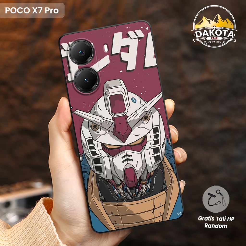 Casing Poco X7 Pro X7 X6 X6 Pro Motif Gundam Kece Aesthetic - Softcase silikon gratis aksesoris tali