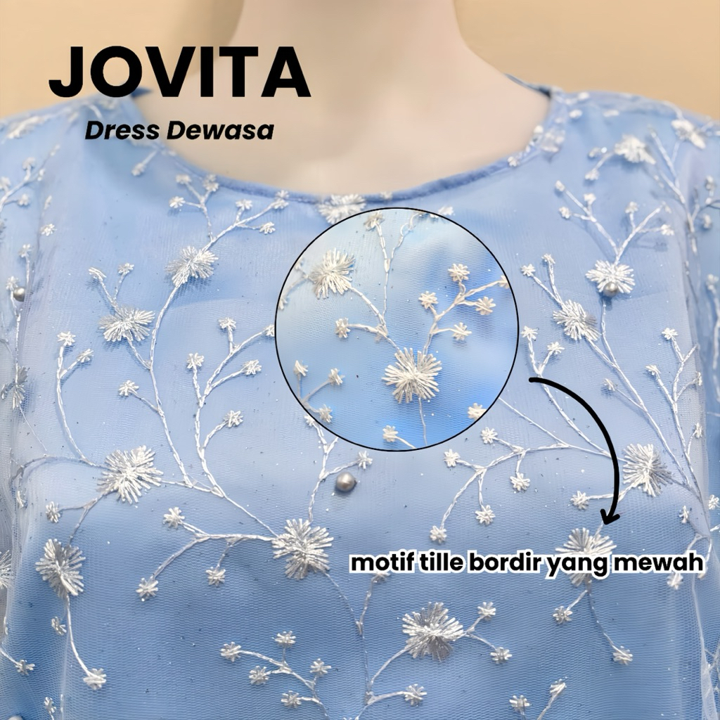 Dress Brukat Pesta Murah Mewah Jovita Calista Terlaris