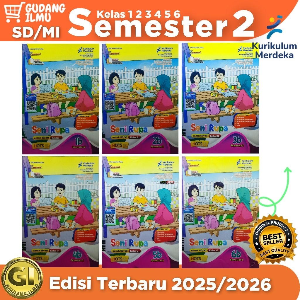 LKS Seni rupa SD kelas 1 2 3 4 5 6 Semester 2 kurikulum merdeka l putra nugraha l zamrud