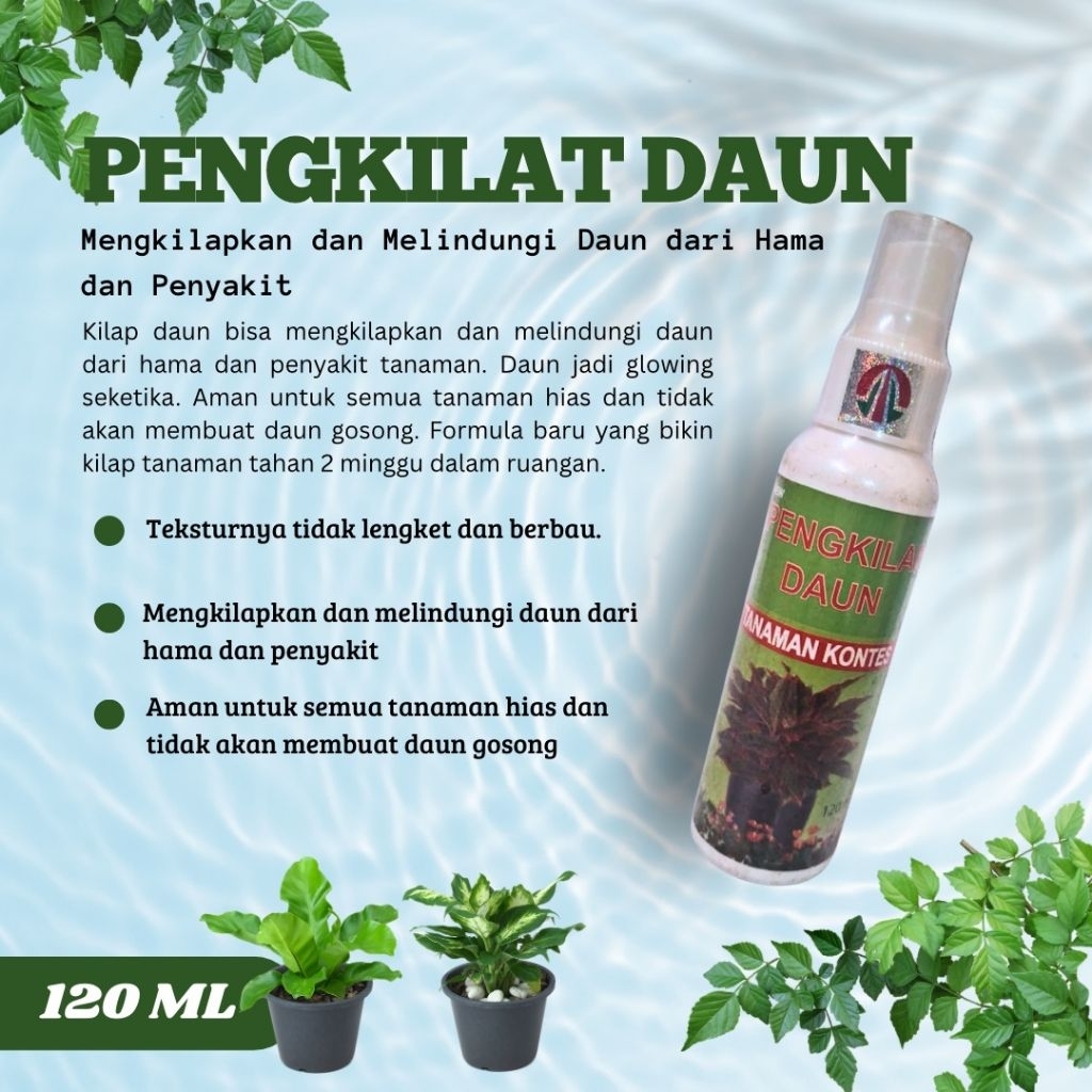 Rainbow Spray Pengkilap Daun 120ml, Pengkilap Daun Tanaman Hias