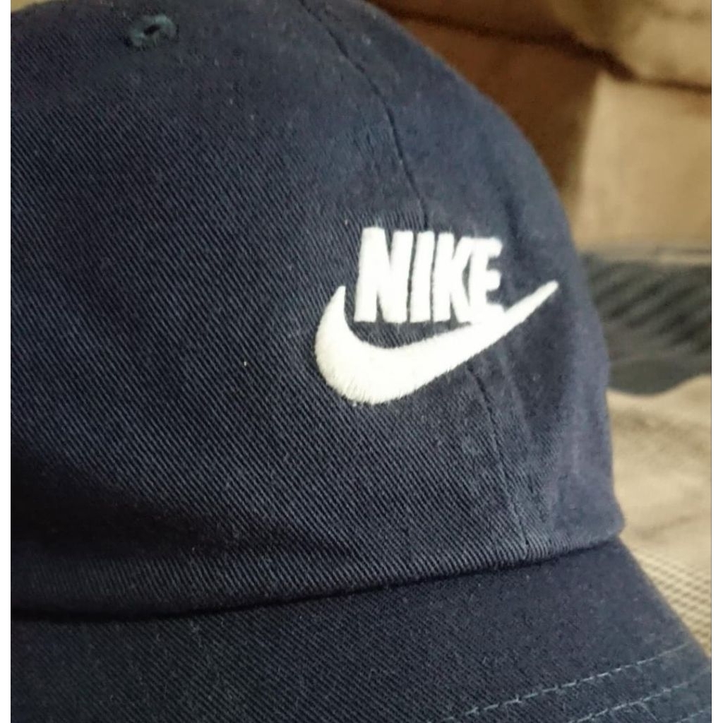 Topi Nike Club Heritage Logo Cap Navy/Biru Dongker