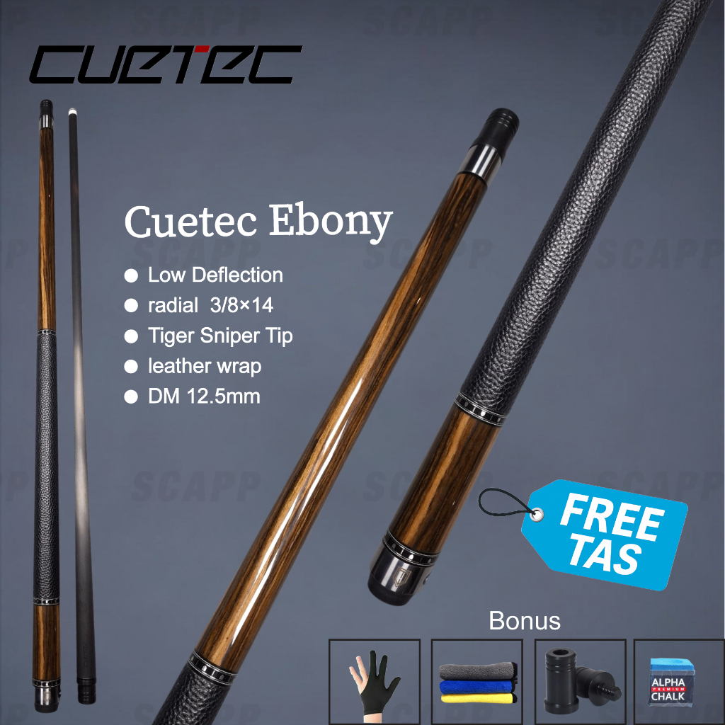 Cuetec Truewood Ebony Gen 2 LTW 12.5mm