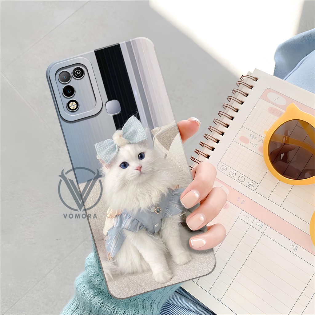 VOMORA Case INFINIX HOT 10 PLAY / 11 PLAY Terbaru - Case Kucing - Softcase INFINIX HOT 10 PLAY / 11 