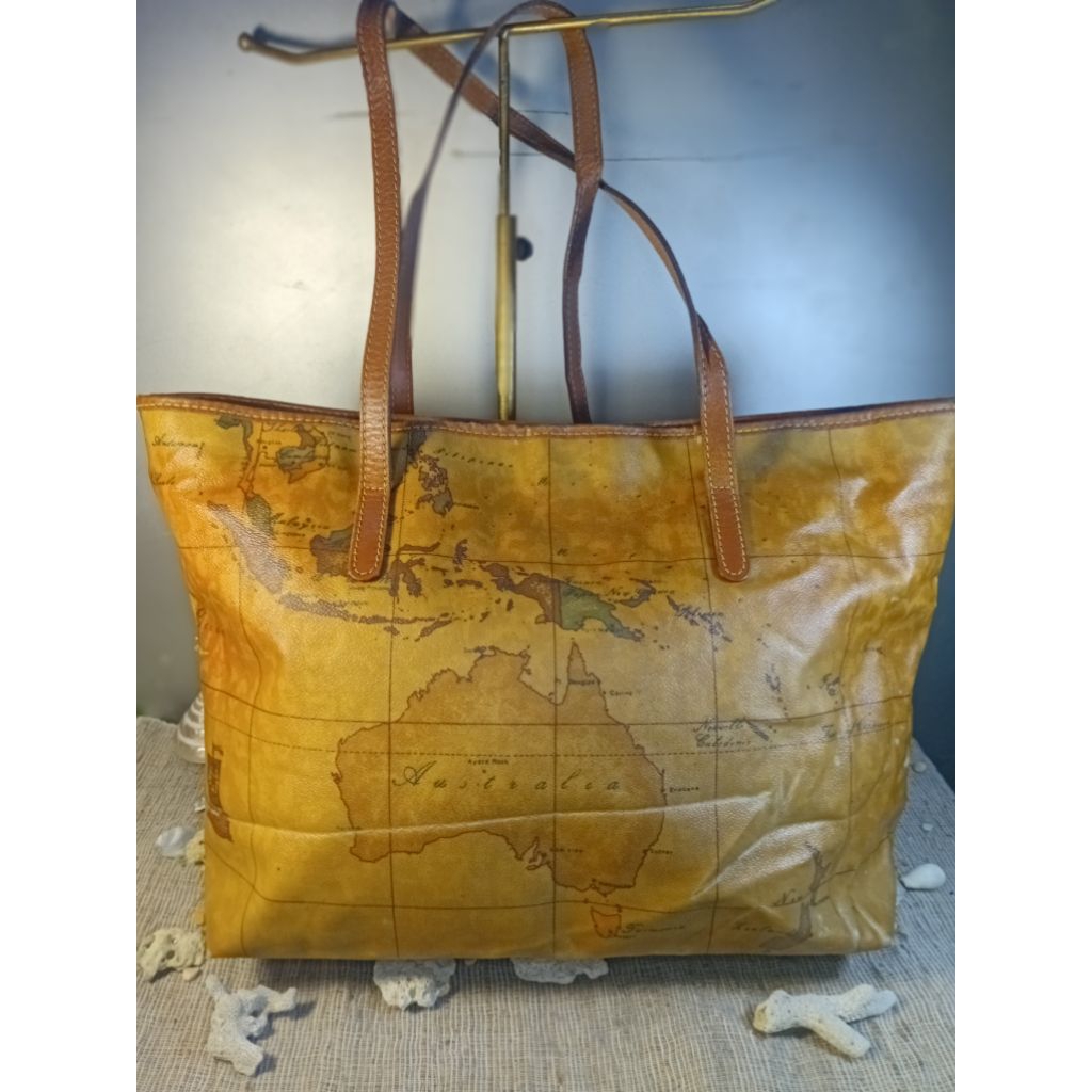 PreLoved | Tas Tote motif peta by tilasse PL0134
