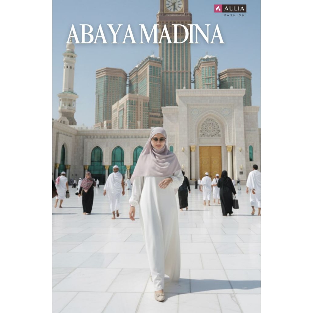 Abaya Madina putih by aulia fashion gamis only open po