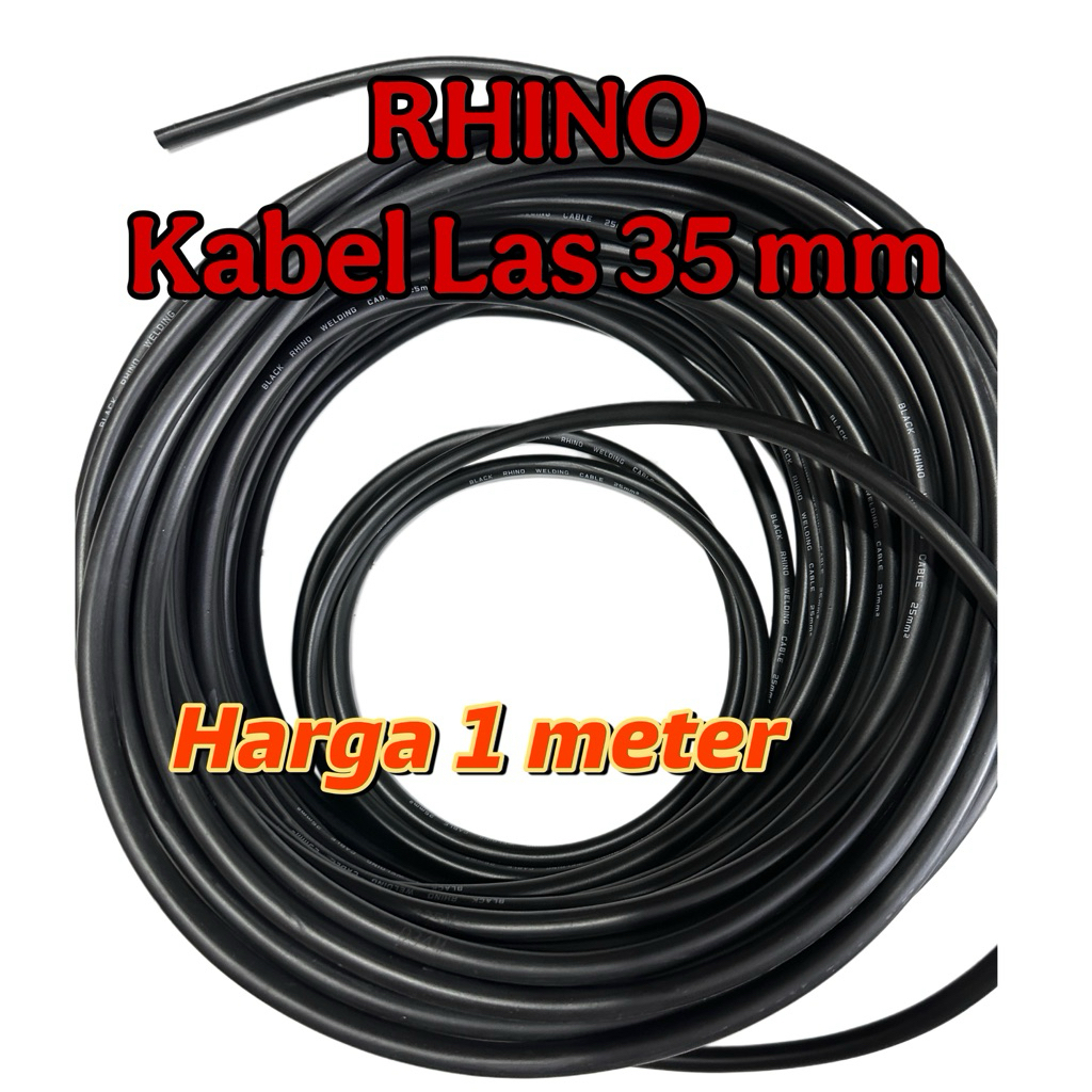 RHINO kabel las 35 mm meteran kabel trafo las listrik 1 meter 35mm