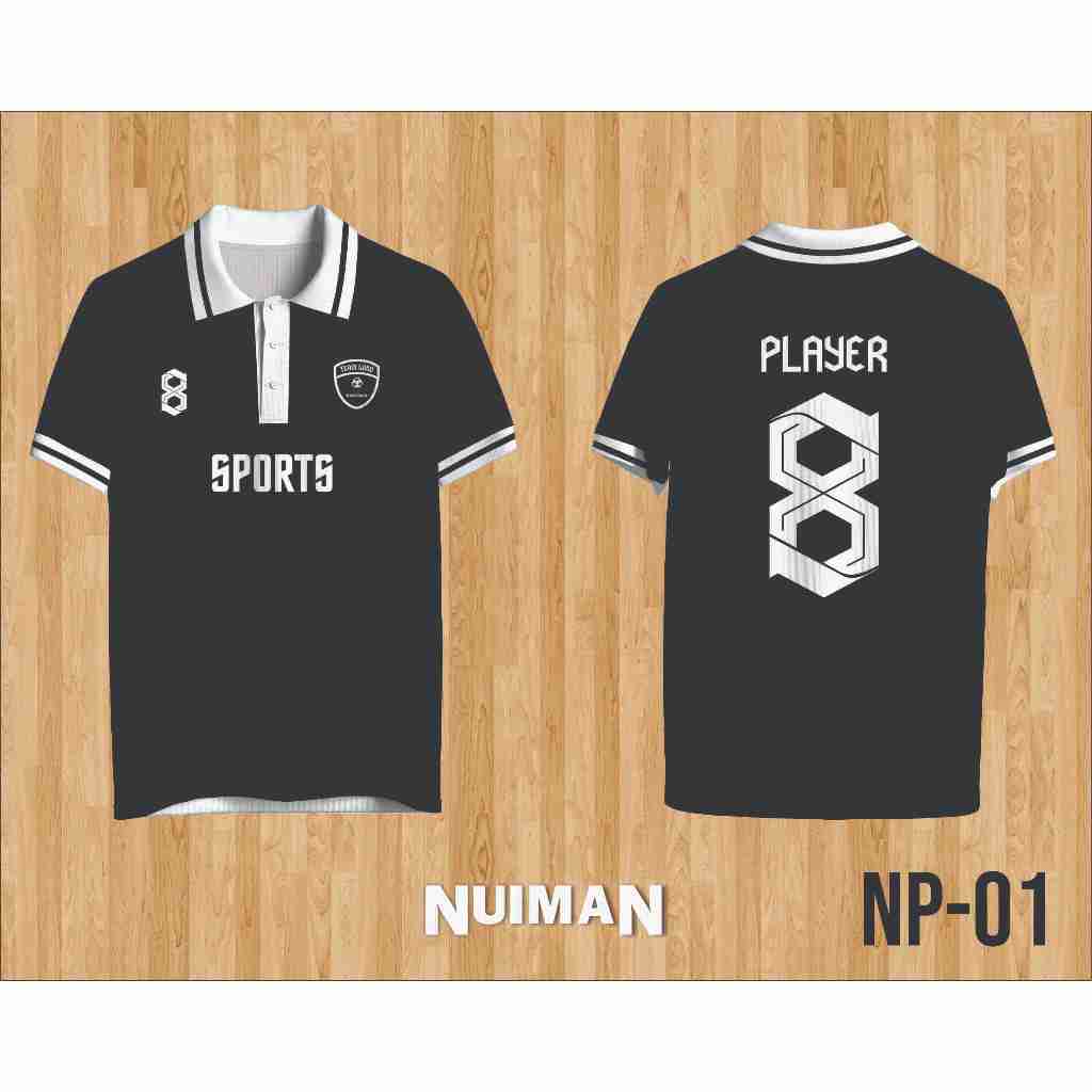 Jersey Futsal Custom Nama Nomor Hitam Putih Keren || Jersey Futsal Custom Nama Nomor Hitam Keren Pri