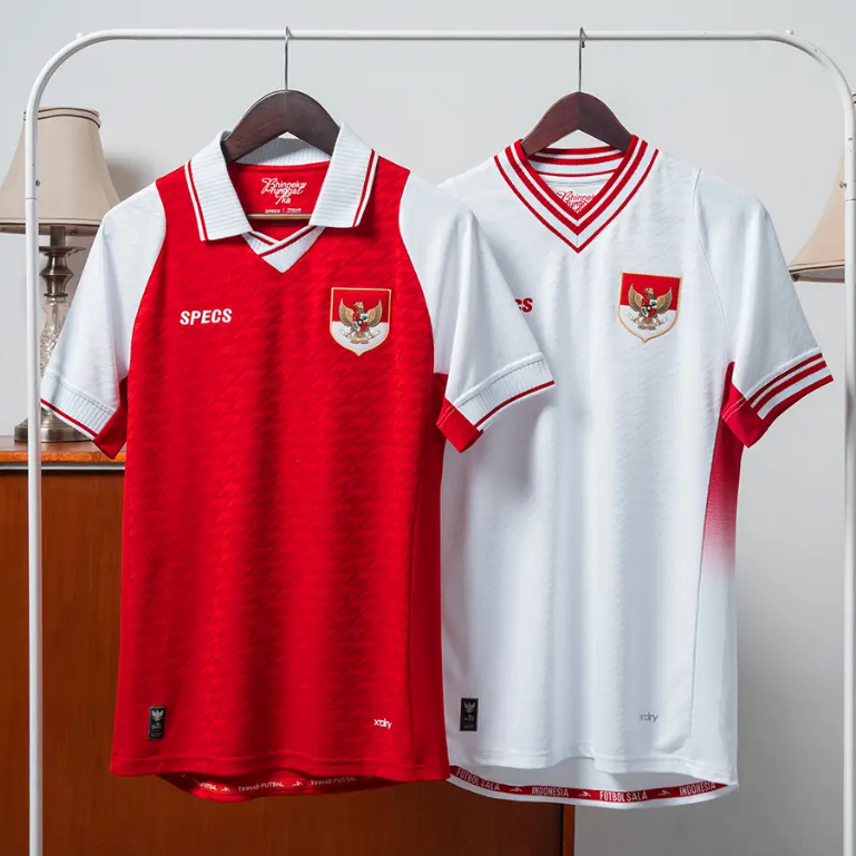 SPECS JERSEY TIM NASIONAL INDONESIA FUTSAL INDONESIA 2025 HOME AWAY JSY TIMNAS INDONESIA ORIGINAL