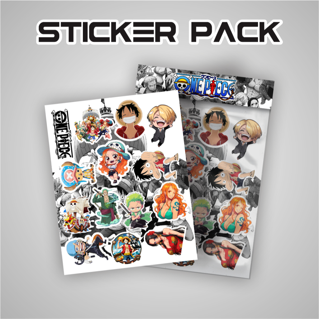 STIKER ONE PIECE STICKER AESTHETIC KARTUN ANIME STIKER CASE HANDPHONE KOPER LAPTOP STIKER ANTI AIR