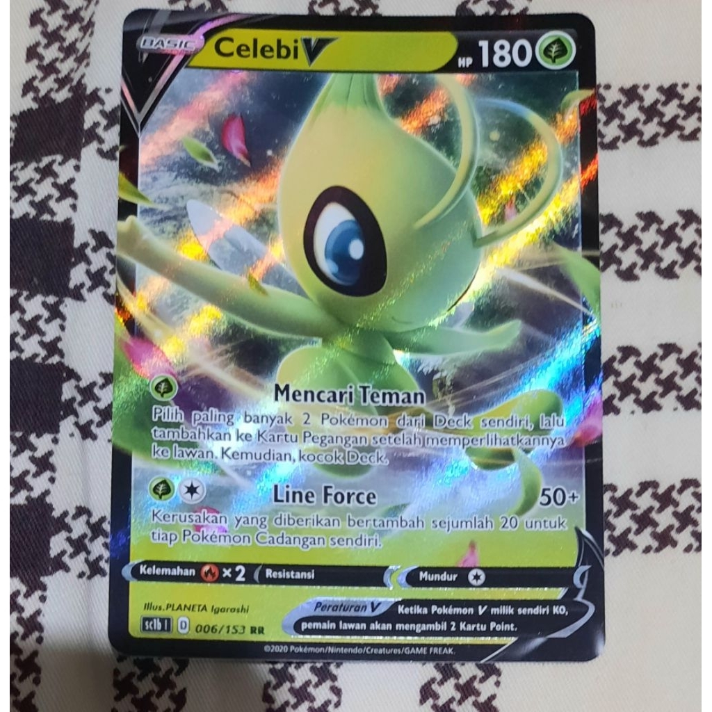 Kartu Pokemon Celebi V Sc1b RR bahasa indo tcg