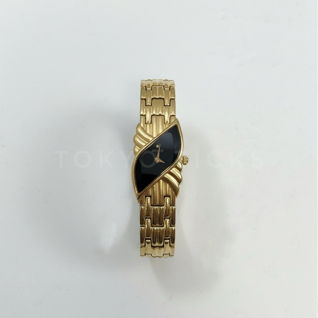SEIKO Vintage Asymmetrical Rivoli Black Dial