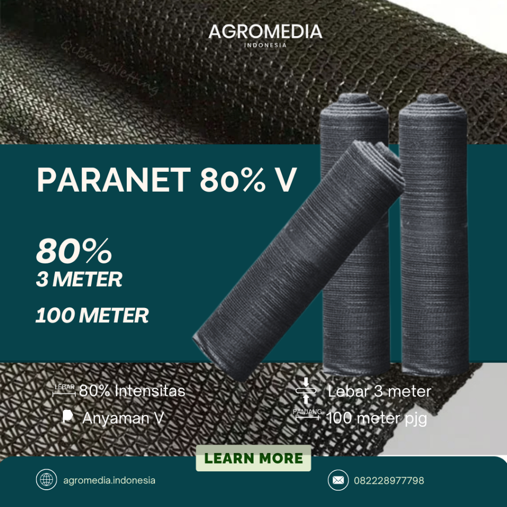 Paranet 80% Korma / lebar 3m / Shading Net / Jaring Peneduh Tanaman