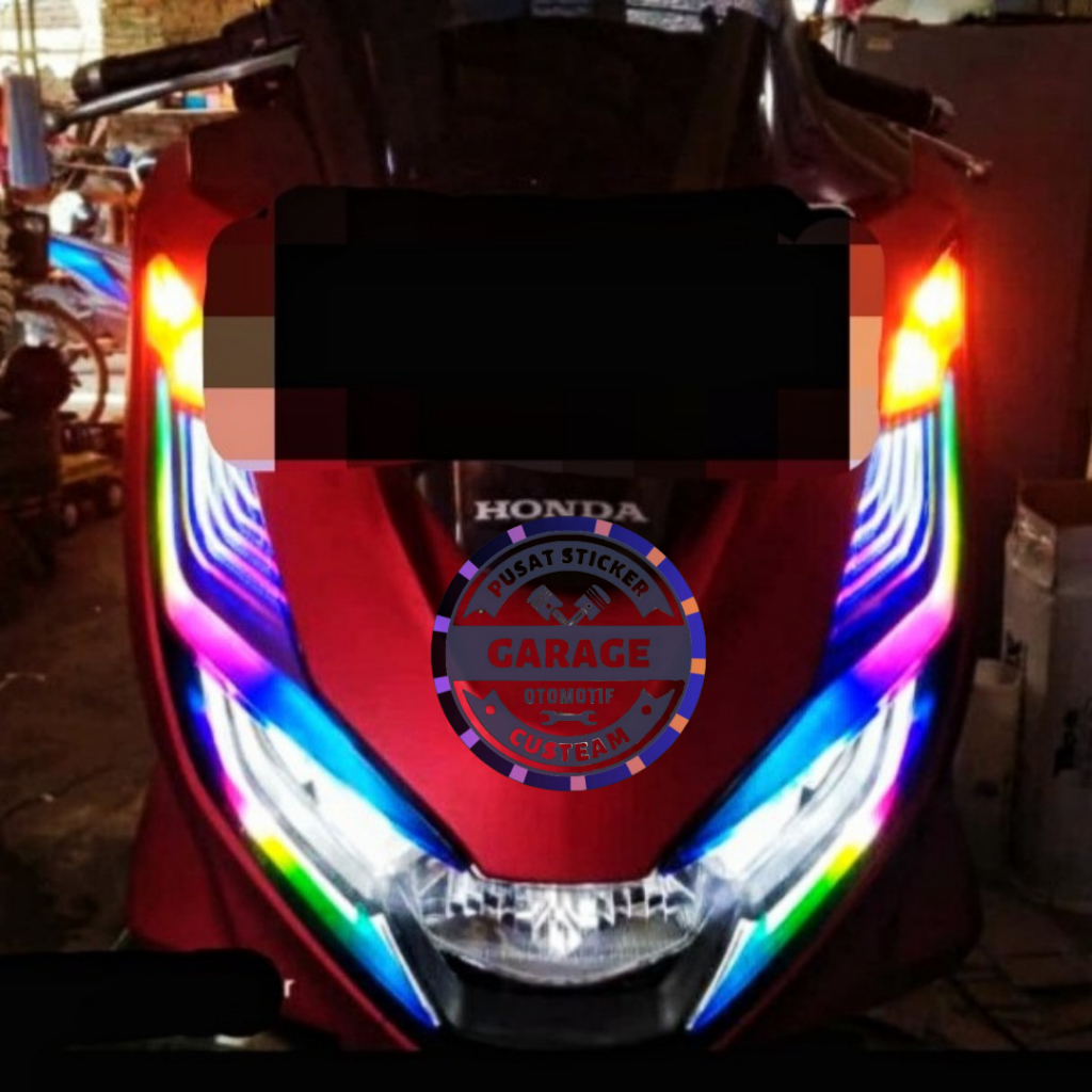 Stiker Lampu Depan Pcx 160/Sticker Lampu Alis Pcx New/Stiker Alis Pcx Rgb