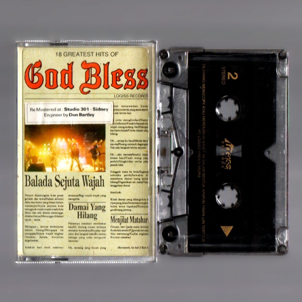Kaset Pita Band Indonesia - God Bless // 18 Greatest Hits of God Bless - Tape Tested