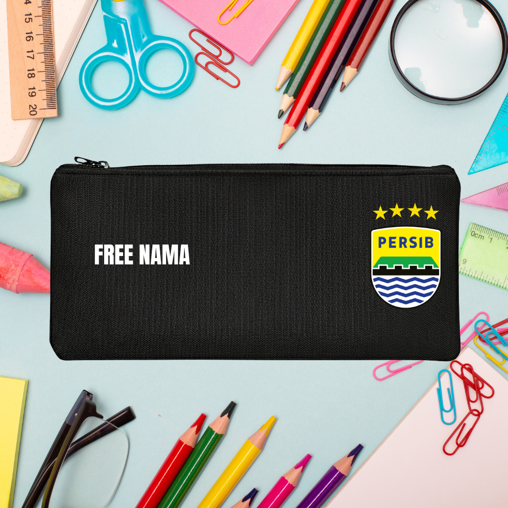 Free Nama Tempat Pensil Anak Laki-Laki Logo Team Sepak Bola Persib Bandung