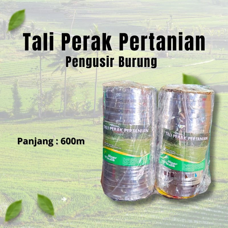 Tali Perak Pengusir Burung Sawah panjang 600 meter - Tali Pertanian - Tali Pengusir Burung Sawah
