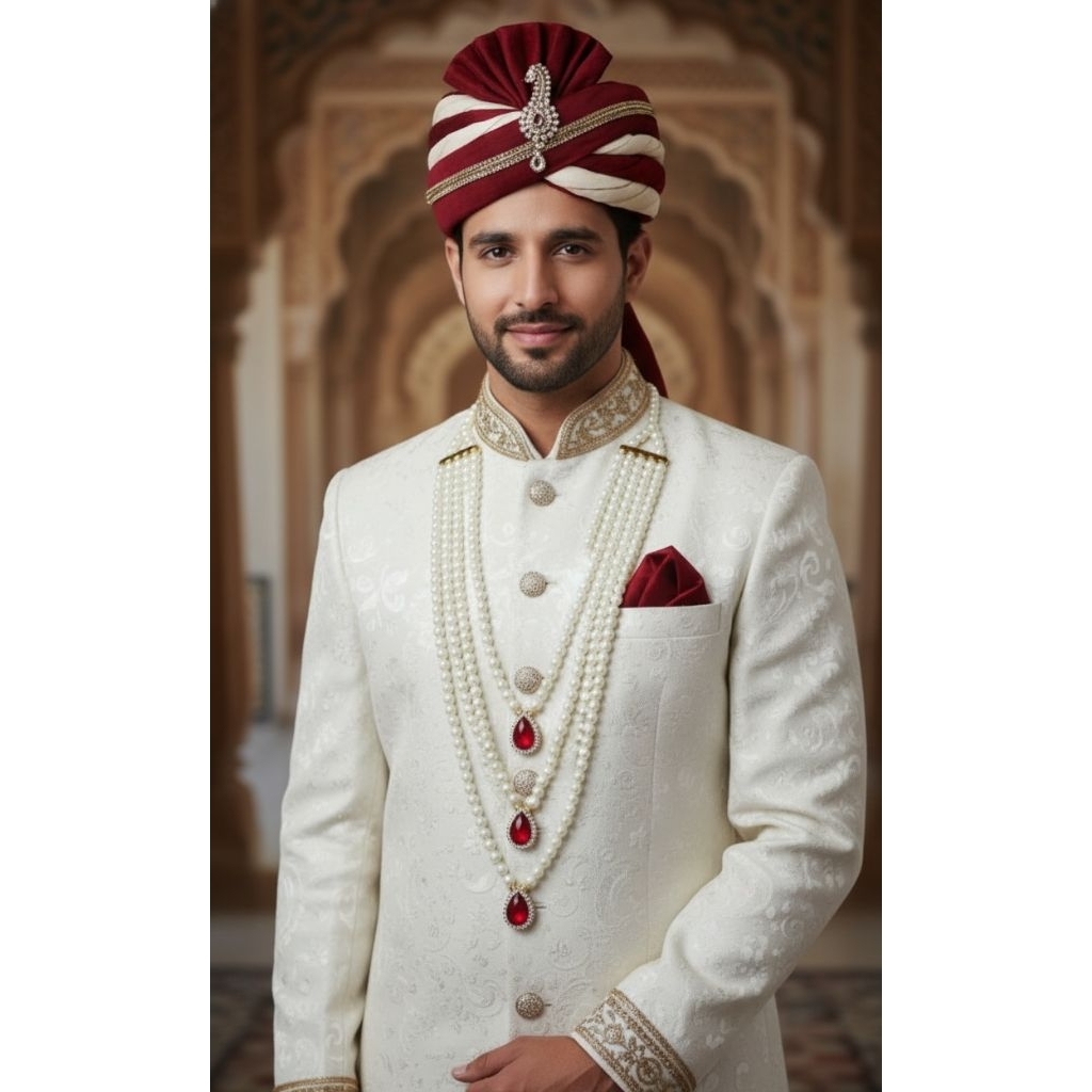 promo premium kalung india cowok perhiasan aksesoris pria wedding pesta wedding bridal  jodha mewah 