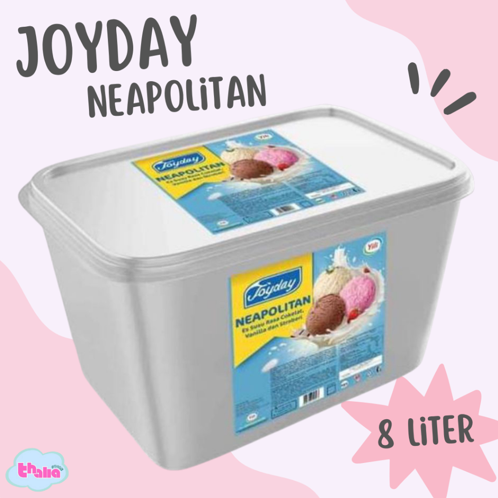 Es Krim Joyday Neapolitan 8 Liter / Joyday Ice Cream Neapolitan 8 Liter