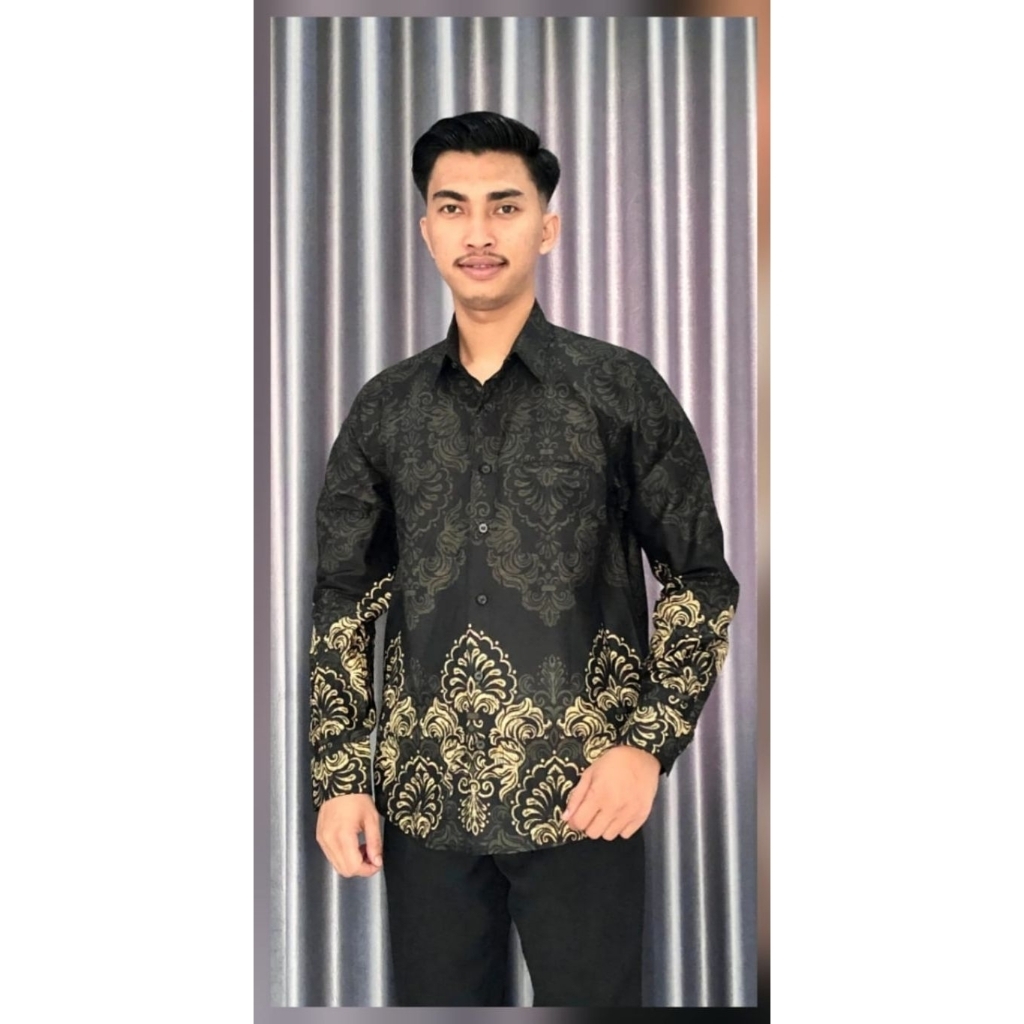 Kemeja Batik Pria ERKAPE Premium – Motif Elegan Berwibawa | Formal dan Kondangan (M L XL)