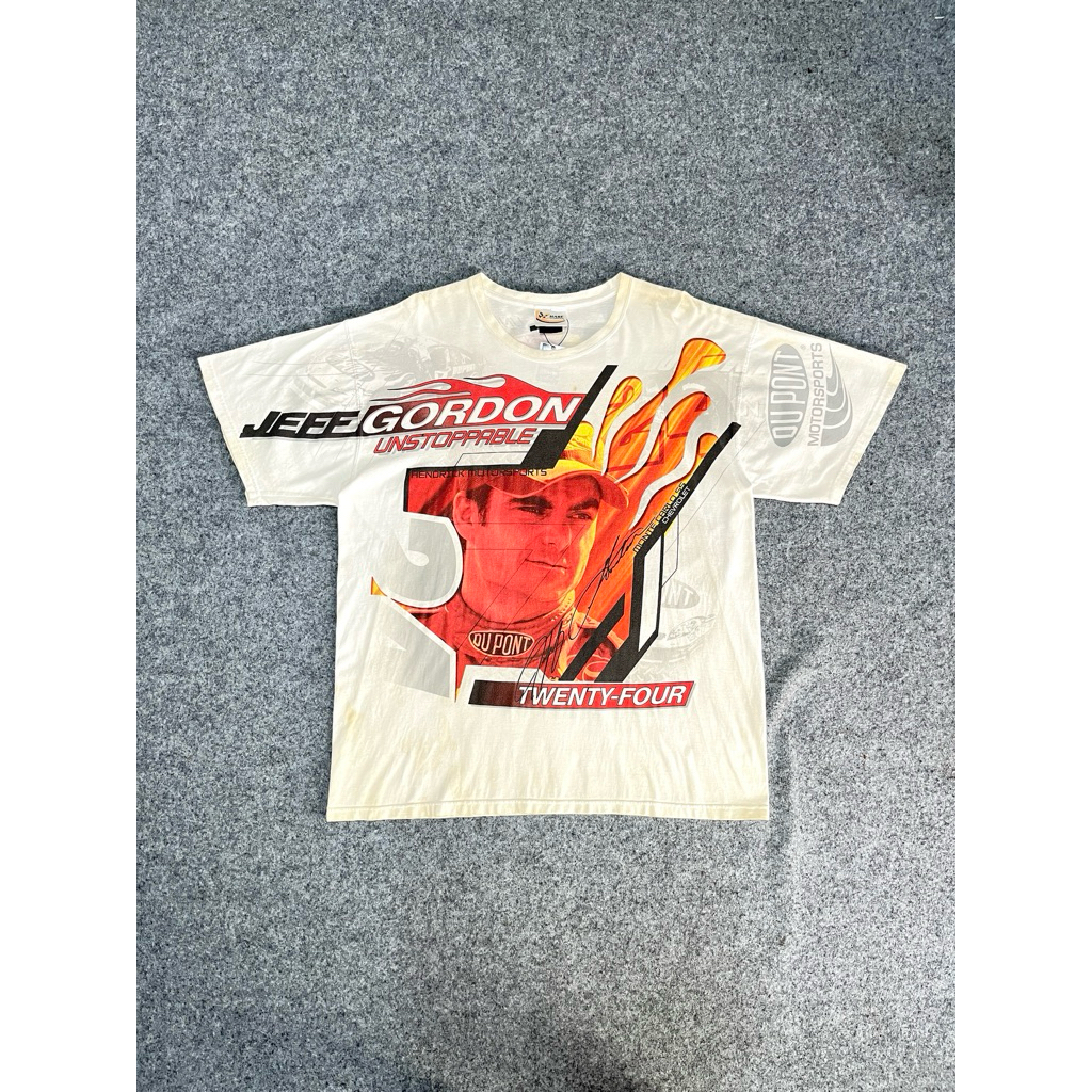VINTAGE NASCAR JEFF GORDON LABONTE BY HENDRICK MOTORSPORT OFFICIAL TAG BY CHASE AUTHENTIC AOP T-SHIR