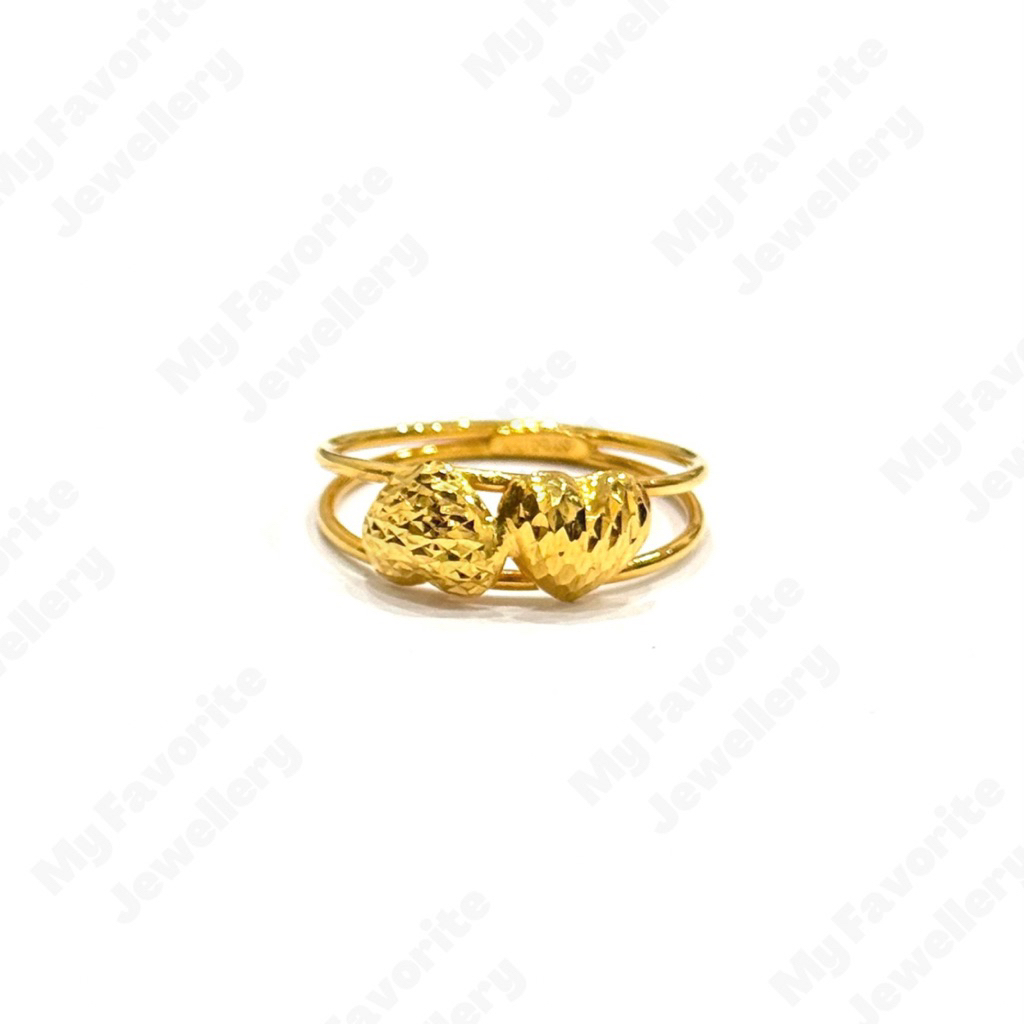 Cincin Twin Love Uk19 Emas Asli Kadar 700