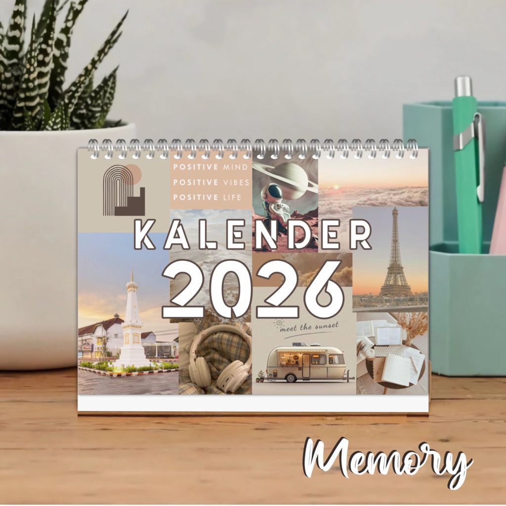KALENDER DUDUK 2026 A5  / KALENDER MEJA A6 AESTHETIC / KALENDER MEJA UKURAN A6 2025 / KALENDER A6 / 