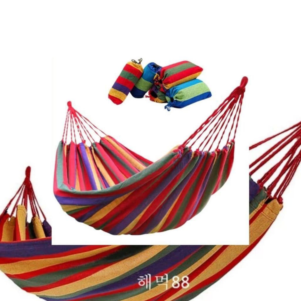 HAMMOCK TEMPAT TIDUR GANTUNG HIKING OUTDOOR | AYUNAN POHON KAIN