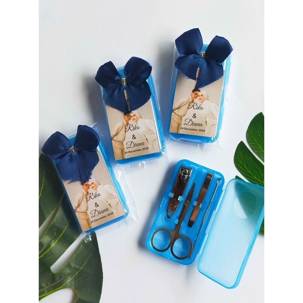 SOUVENIR SET MENICURE CUSTOM FOTO - GUNTING KUKU - SOUVENIR NIKAH - SOUVENIR AQIQAH
