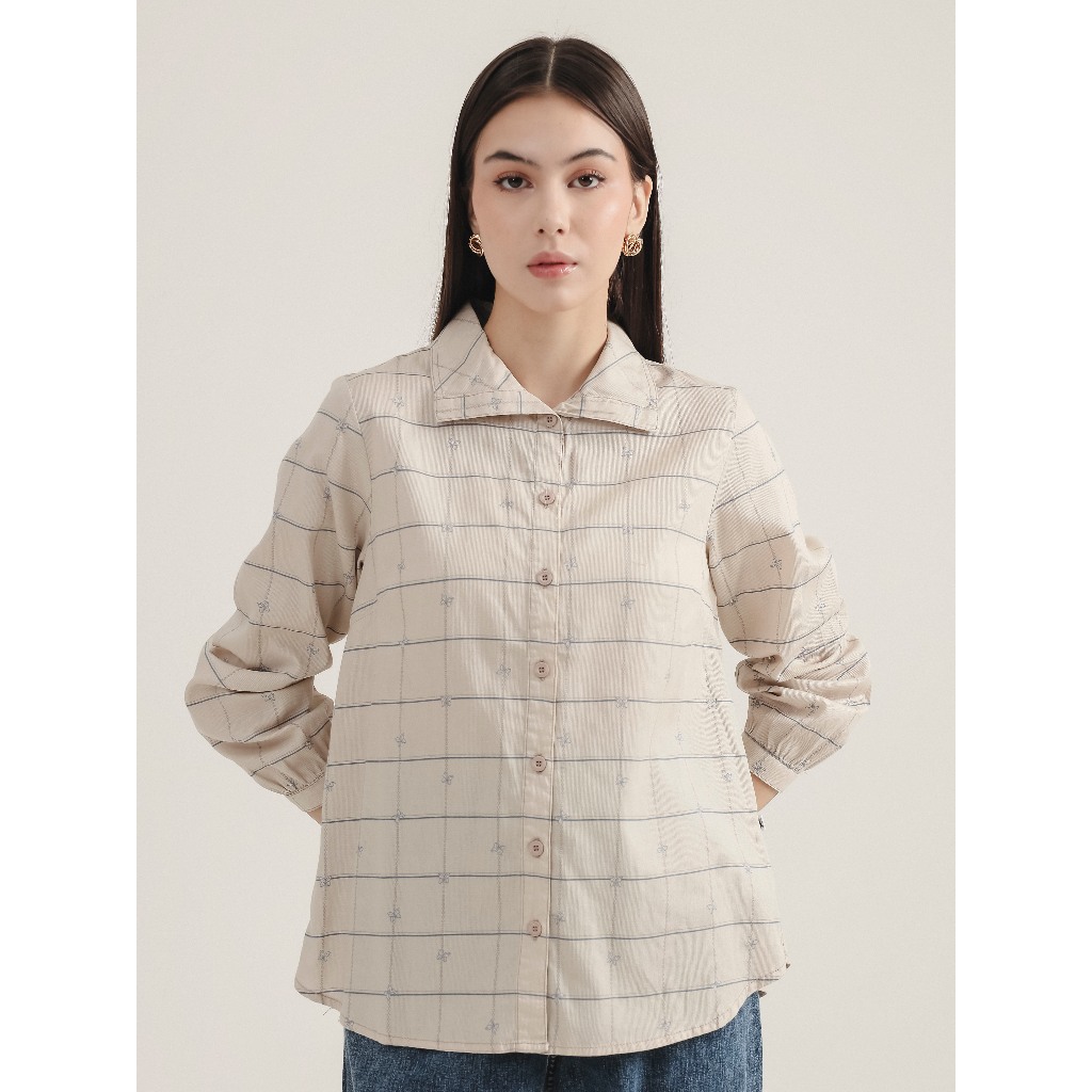 EXPAND Omilsa Blouse |Kemeja Wanita - Atasan Lengan Panjang