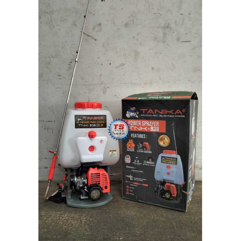 KNAPSACK POWER SPRAYER TANIKA TN-838/TANGKI SEMPROT MESIN 2 TAK TANIKA