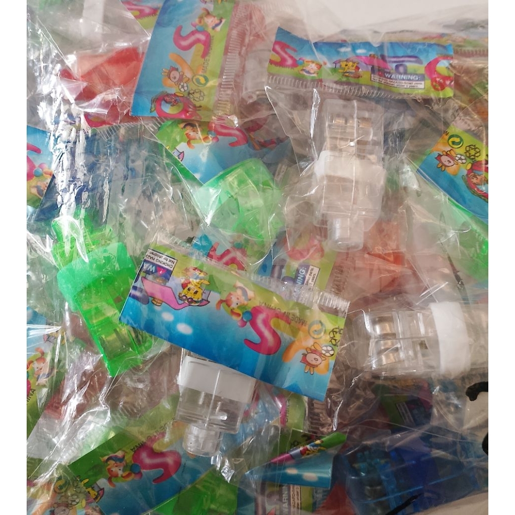 (COD)PROMO Mainan anak lampu senter jari per 10 pcs