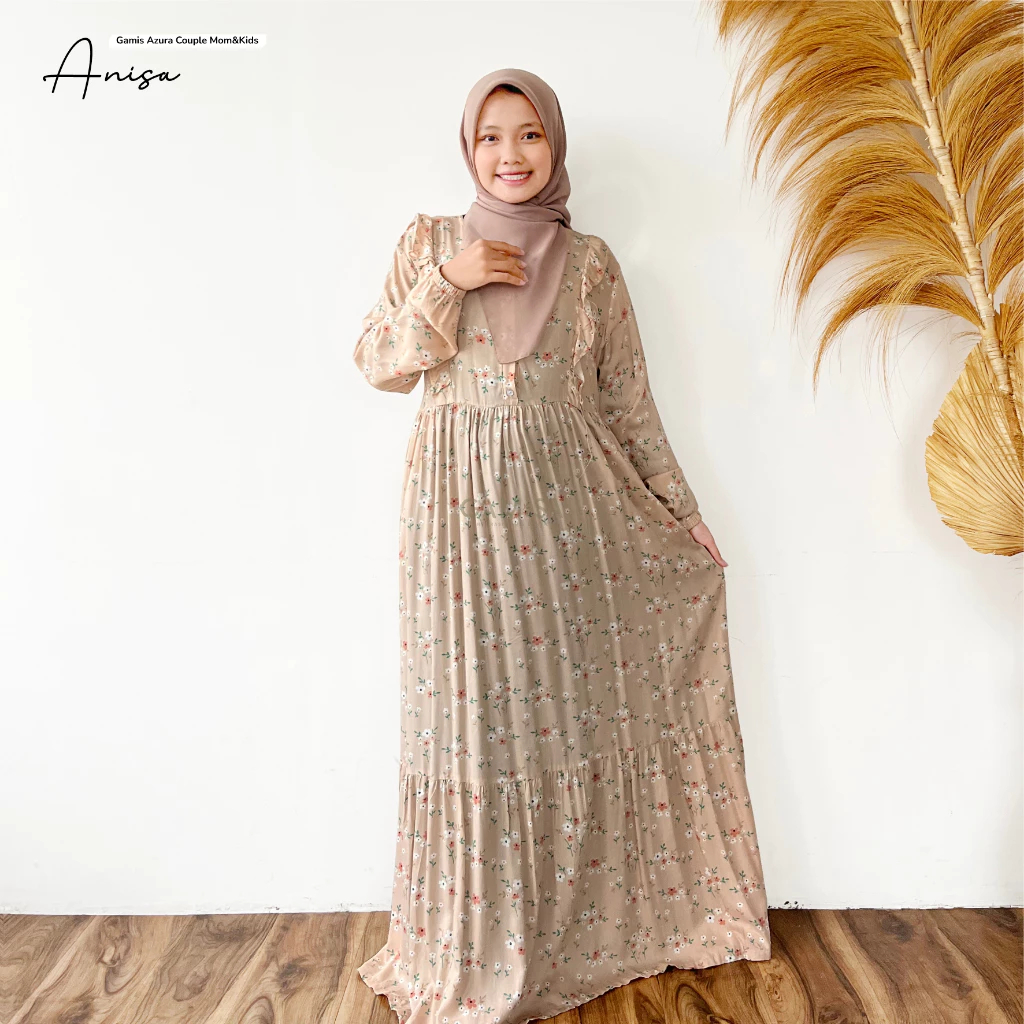 Gamis Azura Bahan Rayon Viscose Premium Cantik Kekinian Bisa COD Bahan Rayon Viscose Premium Cantik 