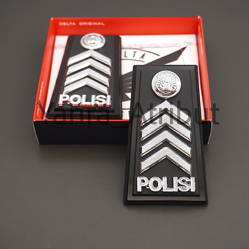 Pangkat Bripka Pdh Fullmika / Bripka List Coklat Merah / Evolet Bripka Pdu Polisi Polri Premium