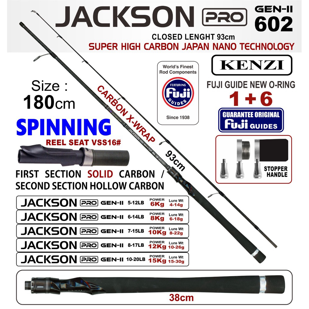 JORAN KENZI JACKSON Pro Solid Carbon Ring Fuji 602 10-20LB